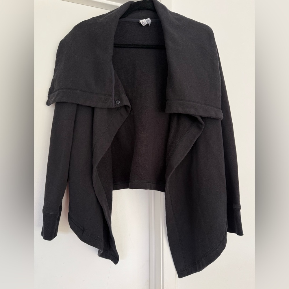 Women’s Zella Black Open-Front Sweatshirt Jacket